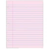 School Smart Filler Paper, 3-Hole Punched, 8-1/2 X 11 Inches, Pink, 100 Sheets