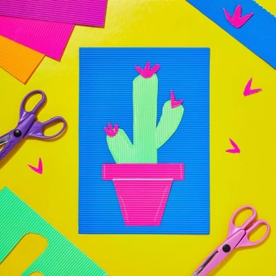 64 Pack Corrugated Cardboard Sheets For Arts And Crafts, School Projects, 8 Bright Colors, 8.3 X 11.8 In 5 64 Pack Corrugated Cardboard Sheets For Arts And Crafts, School Projects, 8 Bright Colors, 8.3 X 11.8 In - Image 3