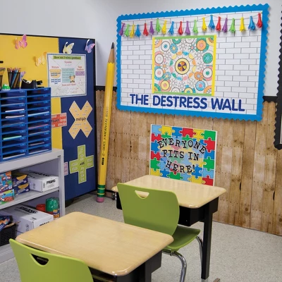 Fadeless Bulletin Board Art Paper, White Subway Tile, 48" X 50', 1 Roll 4 Fadeless Bulletin Board Art Paper, White Subway Tile, 48" X 50', 1 Roll - Image 2