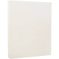 JAM Paper 8.5"x11" Strathmore Cardstock 88lb 50 Sheets Natural White Laid