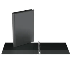 0.625" Premium Round Ring Binder 6pk Customizable View Black - Easyview