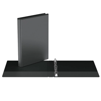 0.625" Premium Round Ring Binder 6pk Customizable View Black - Easyview 3 0.625" Premium Round Ring Binder 6pk Customizable View Black - Easyview