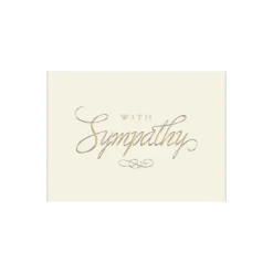 JAM Paper Blank Sympathy Greeting Cards Set Gold Sympathy 25/Pack (526BG472WB)
