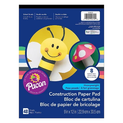 Pacon 9" X 12" Construction Paper Assorted Colors 48 Sheets/Pack 6/Pack (PAC104612) 3 Pacon 9" X 12" Construction Paper Assorted Colors 48 Sheets/Pack 6/Pack (PAC104612)