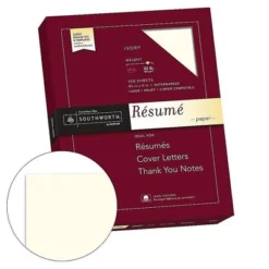 Southworth 100% Cotton Resume Paper 32 Lbs. 8-1/2 X 11 Ivory Wove 100/Box RD18ICF -Paper Supplies Store GUEST 1eee93be c64e 4e01 b373 cb41f5369c8b