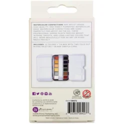 Prima Watercolor Confections Watercolor Pans 12/Pkg-Decadent Pies