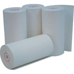UNIVERSAL Single-Ply Thermal Paper Rolls 4 3/8" X 127 Ft White 50/Carton 35765