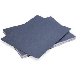 Paper Junkie 50 Sheets Metallic Shimmer Navy Blue Cardstock Card Stock Craft Paper, A4 Letter Size 8.5 X 11 In