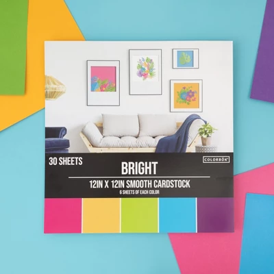 Colorbok 78lb Smooth Cardstock 12"X12" 30/Pkg-Bright, 5 Colors/6 Each 8 Colorbok 78lb Smooth Cardstock 12"X12" 30/Pkg-Bright, 5 Colors/6 Each - Image 6