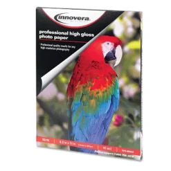 Innovera 8.5" X 11" High-Gloss Photo Paper (50 Sheets/Pack)