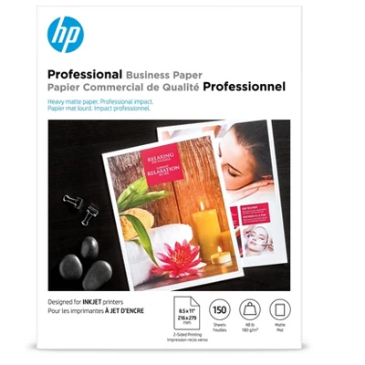 Hp Inkjet Brochure/Flyer Paper 103 Brightness 48lb 8-1/2 X 11 White 150/Pack CH016A 3 Hp Inkjet Brochure/Flyer Paper 103 Brightness 48lb 8-1/2 X 11 White 150/Pack CH016A