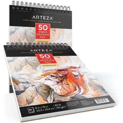 Arteza Paper Pad For Drawing Or Sketching, 8x10", 50 Sheets - 2 Pack 5 Arteza Paper Pad For Drawing Or Sketching, 8x10", 50 Sheets - 2 Pack - Image 3