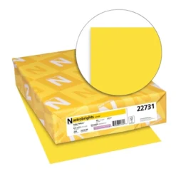 Astrobrights Card Stock, 8-1/2 X 11 Inches, Solar Yellow, Pack Of 250