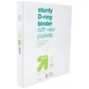 6pk 1" D Ring Binder White - Up & Up™