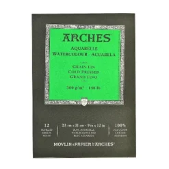Arches Watercolor Pad 9 In. X 12 In. Cold Pressed 140 Lb. [Pack Of 2] 42052-PK2