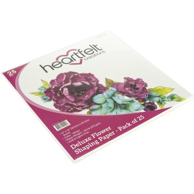 Heartfelt Creations Flower Shaping Paper 12"X12" 25/Pkg-White 3 Heartfelt Creations Flower Shaping Paper 12"X12" 25/Pkg-White