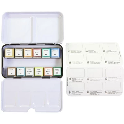 Prima Watercolor Confections Watercolor Pans 12/Pkg-Woodlands 5 Prima Watercolor Confections Watercolor Pans 12/Pkg-Woodlands - Image 3