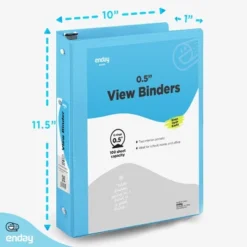Enday 3-Ring View Binder With 2-Pockets - Multicolor 6 Pack -Paper Supplies Store GUEST 616f1546 edf8 4594 815a ec855be1e847