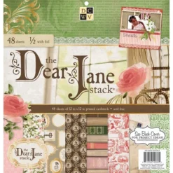 DCWV Single-Sided Cardstock Stack 12"X12" 48/Pkg-Dear Jane, 24 Designs/2 Ea, 12 W/Foil