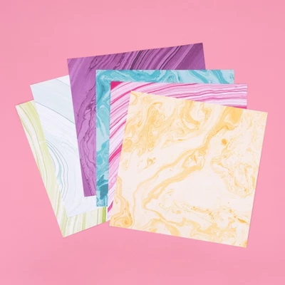 Colorbok 78lb Single-Sided Printed Cardstock 12"X12" 30/Pkg-Marble 4 Colorbok 78lb Single-Sided Printed Cardstock 12"X12" 30/Pkg-Marble - Image 2