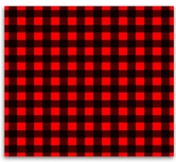 Craftopia Buffalo Plaid Vinyl Sheets For Cricut, 5 Packs, Red & Black