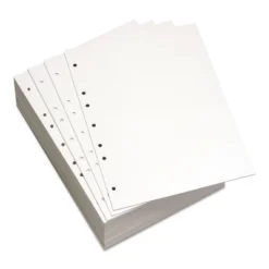 Domtar Custom Cut-Sheet Copy Paper 20 Lb 8 1/2 X 11 White 7-Hole 500 Sheets/RM 851271