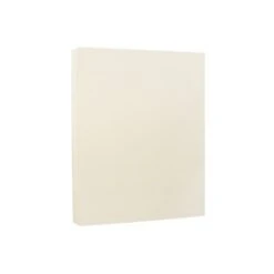 JAM Paper Strathmore 80 Lb. Cardstock Paper 8.5" X 11" Ivory Wove 250 Sheets/Ream (301125B)