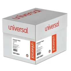 Universal Green Bar Computer Paper 18lb 14-7/8 X 11 Perforated Margins 2600 Sheets (AZRUNV15851)