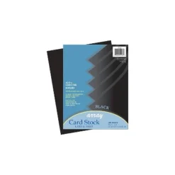 Pacon Array 65 Lb. Cardstock Paper 8.5" X 11" Black 100 Sheets/Pack (101187) P101187