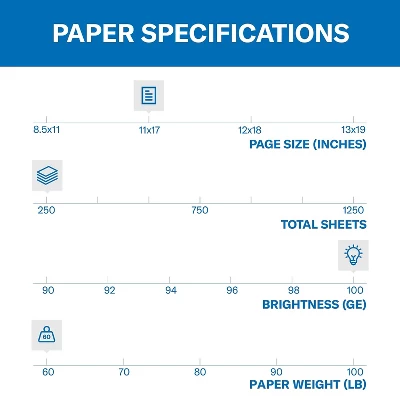 Hammermill Copier Digital Cover Stock 60 Lbs. 17 X 11 Photo White 250 Sheets 122556 4 Hammermill Copier Digital Cover Stock 60 Lbs. 17 X 11 Photo White 250 Sheets 122556 - Image 2