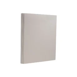 JAM Paper Extra Heavyweight 130 Lb. Cardstock Paper 8.5" X 11" Light Gray 25 Sheets/Pack (296631632)