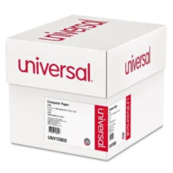 UNIVERSAL Computer Paper 20lb 9-1/2 X 11 Letter Trim Perforations White 2400 Sheets 15802