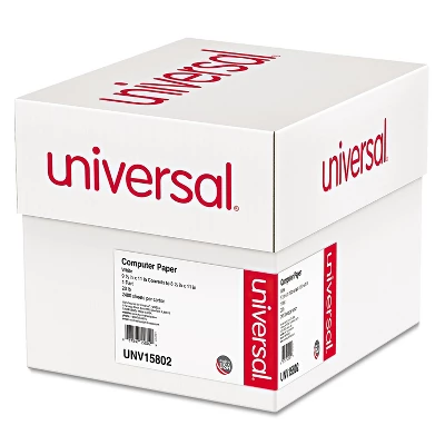 UNIVERSAL Computer Paper 20lb 9-1/2 X 11 Letter Trim Perforations White 2400 Sheets 15802 3 UNIVERSAL Computer Paper 20lb 9-1/2 X 11 Letter Trim Perforations White 2400 Sheets 15802