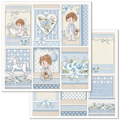Stamperia Double-Sided Paper Pad 12"X12" 10/Pkg-Little Boy, 10 Designs/1 Each 3 Stamperia Double-Sided Paper Pad 12"X12" 10/Pkg-Little Boy, 10 Designs/1 Each