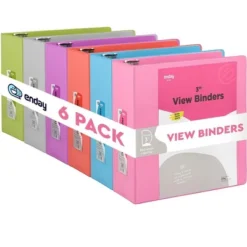 Enday 3-Ring View Binder With 2-Pockets - Multicolor 6 Pack -Paper Supplies Store GUEST 893406be 3593 45ca a8ae deb6fe1f31a2
