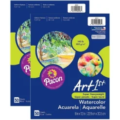 Art1st Super Heavyweight Watercolor Paper 9" X 12" 100 Sheets PAC4943-2