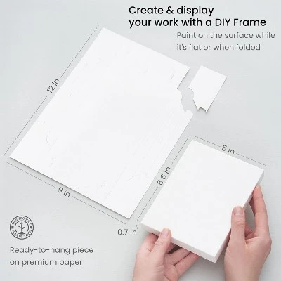 Arteza DIY Foldable 5x6.6" Canvas Frame, Watercolor - 20 Sheets 3 Arteza DIY Foldable 5x6.6" Canvas Frame, Watercolor - 20 Sheets