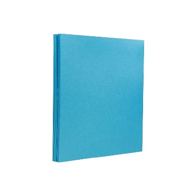 JAM Paper Extra Heavyweight 130 Lb. Cardstock Paper 8.5" X 11" Peacock Blue 25 Sheets/Pack