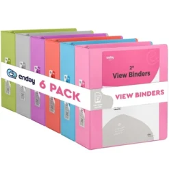 Enday 3-Ring View Binder With 2-Pockets - Multicolor 6 Pack -Paper Supplies Store GUEST 8fa43c9b 485b 4de2 8be7 d49c2eab1a39