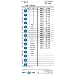 Pyramid Time Systems Pyramid Time Cards For 3000HD 3500 3550SS 3600SS 3700 Time Clocks 100/Pack -Paper Supplies Store GUEST 91596ec7 edc8 4214 8914 27f5369a5b6f