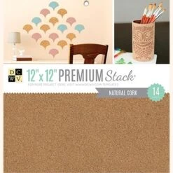 DCWV Specialty Stack 12"X12" 14/Pkg-Natural Cork
