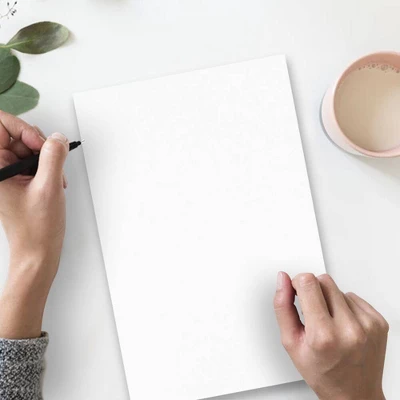 JAM Paper 8.5"x14" Legal Cardstock Coverstock Strathmore 80lb 50 Sheets Bright White Wove 4 JAM Paper 8.5"x14" Legal Cardstock Coverstock Strathmore 80lb 50 Sheets Bright White Wove - Image 2