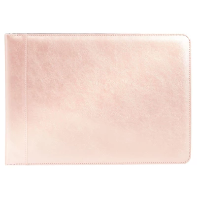 Juvale Rose Gold 7 Ring Business Checkbook Binder With Zipper For Checks, PU Leather, 15 X 11 X 2 In 8 Juvale Rose Gold 7 Ring Business Checkbook Binder With Zipper For Checks, PU Leather, 15 X 11 X 2 In - Image 6