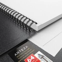 Arteza Watercolor Paper Pad, Spiral-Bound Hardcover, Black, 9"x12" - 2 Pack -Paper Supplies Store GUEST 9ac23c21 cb82 4dfe b323 0636001858ff