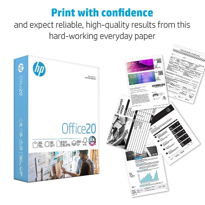 HP Office Ultra-White Paper 92 Bright 20lb 8-1/2 X 11 500/Ream 10/Carton 112101 4 HP Office Ultra-White Paper 92 Bright 20lb 8-1/2 X 11 500/Ream 10/Carton 112101 - Image 2