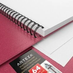 Arteza Watercolor Paper Pad, Spiral-Bound Hardcover, Pink, Cold-Pressed Paper, 9"x12" - 32 Sheets -Paper Supplies Store GUEST 9bf4e086 8f00 4ed0 8925 422b8696a951