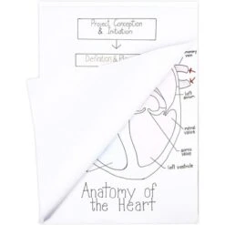 Juvale 6 Pack Easel Paper Pad, 25 Sheets Each, 2 Hole Punched For Hanging, 100 GSM Flip Chart Paper, 31.9" X 22.85"