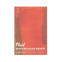 Global Art Fluid Cold Press Watercolor Paper 4 In. X 6 In. Block [Pack Of 3] 98783-PK3