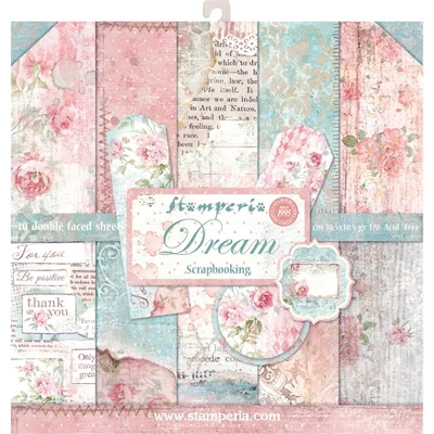 Stamperia Double-Sided Paper Pad 12"X12" 10/Pkg-Dream, 10 Designs/1 Each 3 Stamperia Double-Sided Paper Pad 12"X12" 10/Pkg-Dream, 10 Designs/1 Each