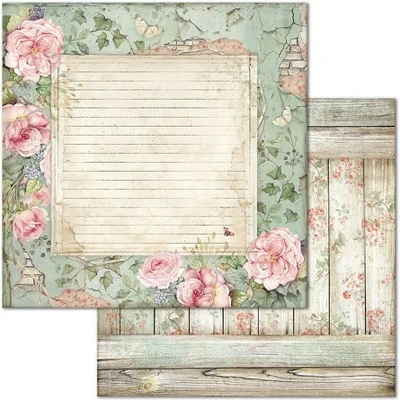 Stamperia Double-Sided Paper Pad 12"X12" 10/Pkg-House Of Roses, 10 Designs/1 Each 10 Stamperia Double-Sided Paper Pad 12"X12" 10/Pkg-House Of Roses, 10 Designs/1 Each - Image 8